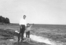 Duane Braham and Erwin Braham at the lake